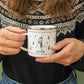 Personalised Christmas Enamel Mug - Festive Block Font