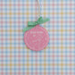 Gingham Bow Scalloped Basket Tag