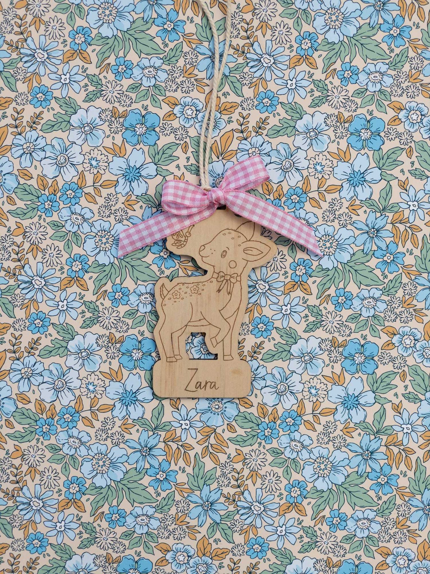 Custom Character Wooden Basket Tag