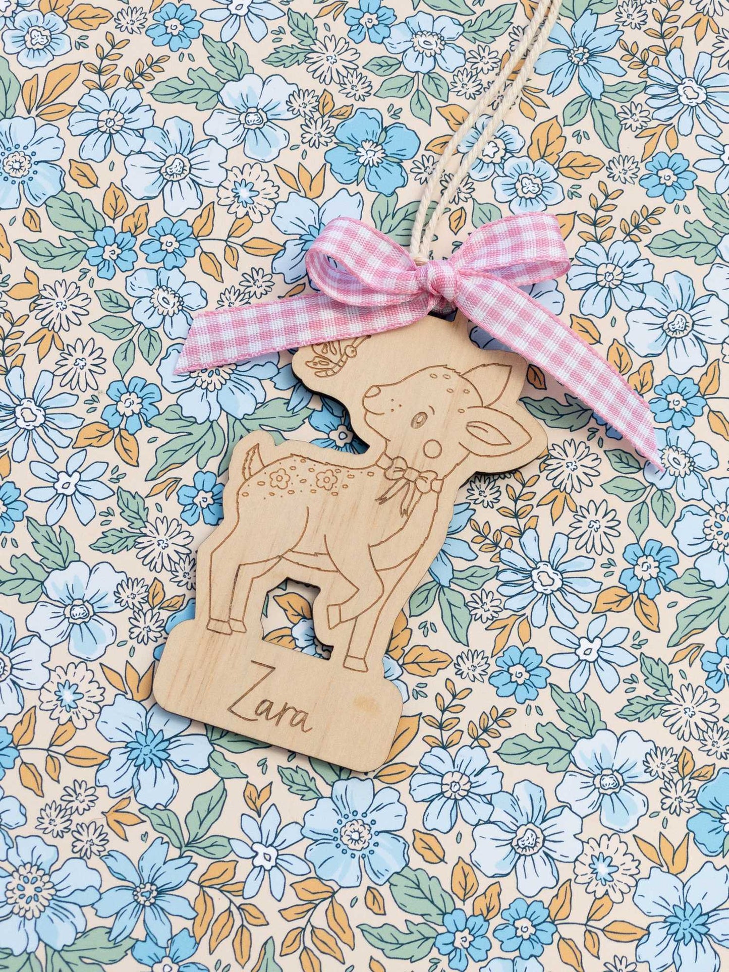 Custom Character Wooden Basket Tag